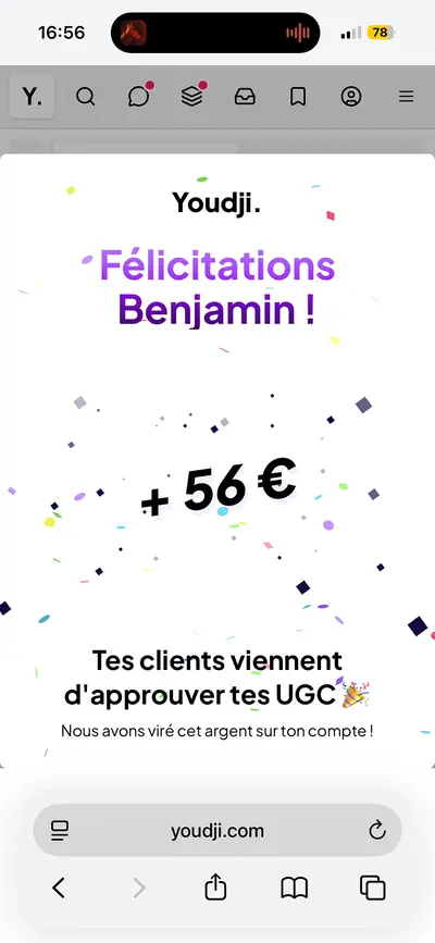 Capture partagée par Benjamin